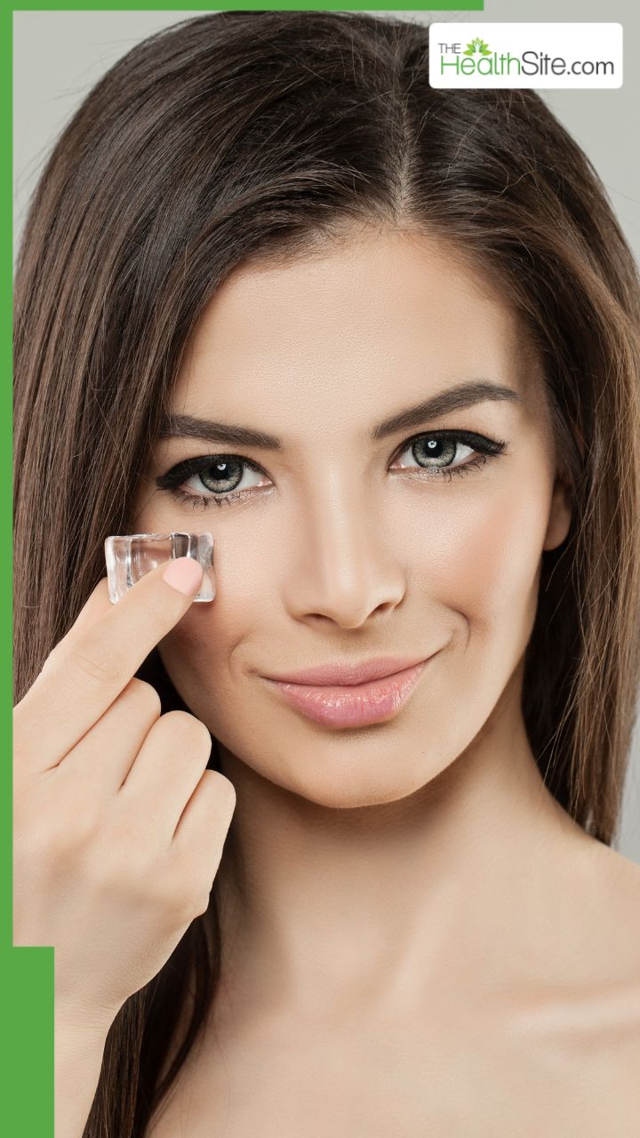 चेहरे पर बर्फ लगाने के फायदे