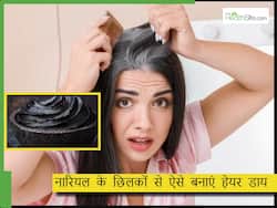 नारियल के छिलकों से सफेद बाल काले कैसे करें? इस तेल के साथ मिलाकर बालों में लगाएं, तुरंत काले हो जाएंगे White hair
