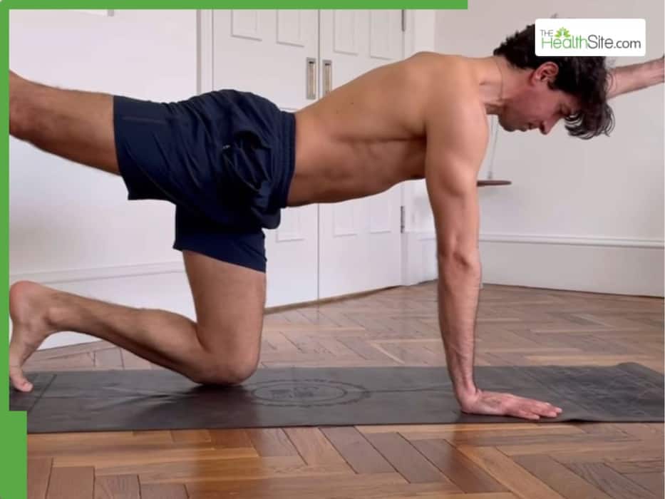 6 Minutes Posture Reset Yoga Poses For Beginners, Bird Dog To Child Pose