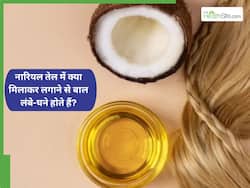 नारियल तेल में क्या मिलाकर लगाने से बाल लंबे-घने होते हैं?