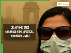 Delhi Chokes Under Toxic Smog: Doctors Report 60% Surge In Eye Infections And Vision Issues Delhi Chokes Under Toxic Smog: Doctors Report 60% Surge In Eye Infections And Vision Issues