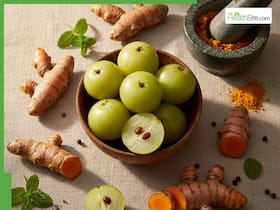 5 Powerful Health Benefits Of Consuming Amla and Kacchi Haldi Daily