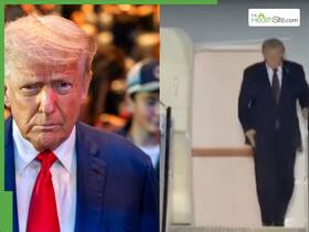 Trump Seen Tapping His Leg While Walking Down Stairs, Internet Reacts