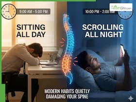 Sitting All Day And Scrolling All Night: How Modern Habits Are Quietly Damaging Your Spine Sitting All Day And Scrolling All Night: How Modern Habits Are Quietly Damaging Your Spine