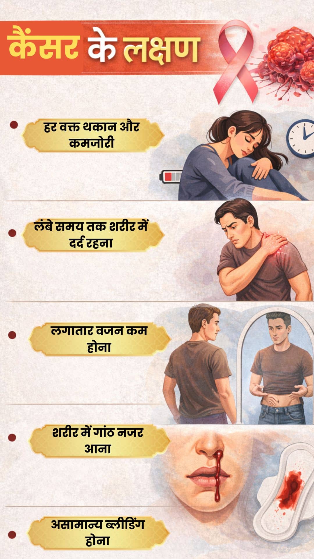 cancer lakshan