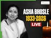 Asha Bhosle cause of death, funeral details LIVE Updates: Legendary singer died of multi-organ failure after cardiac arrest; Cremation today at 4 PM with full state honours