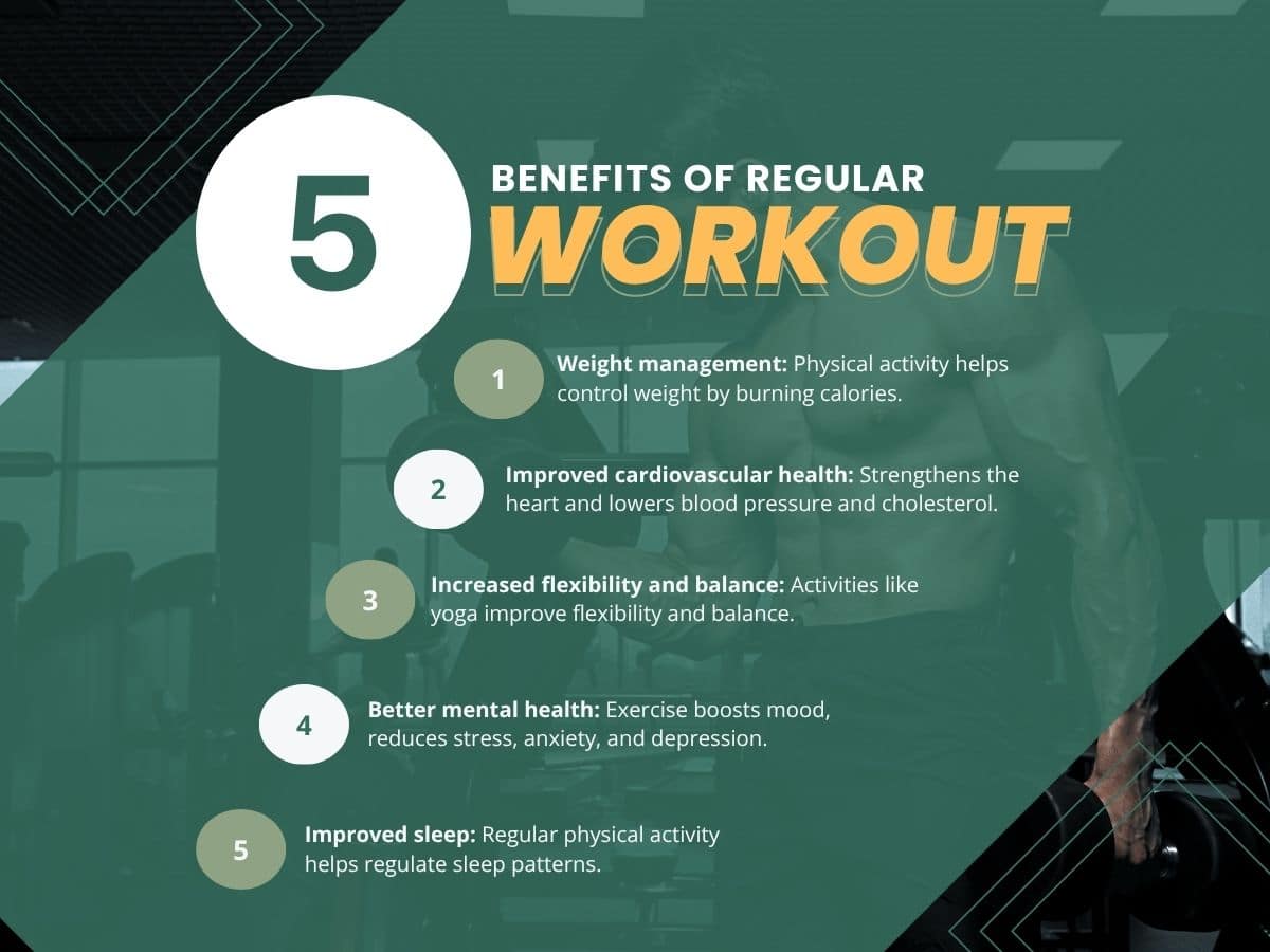 Benefits of regular workouts.