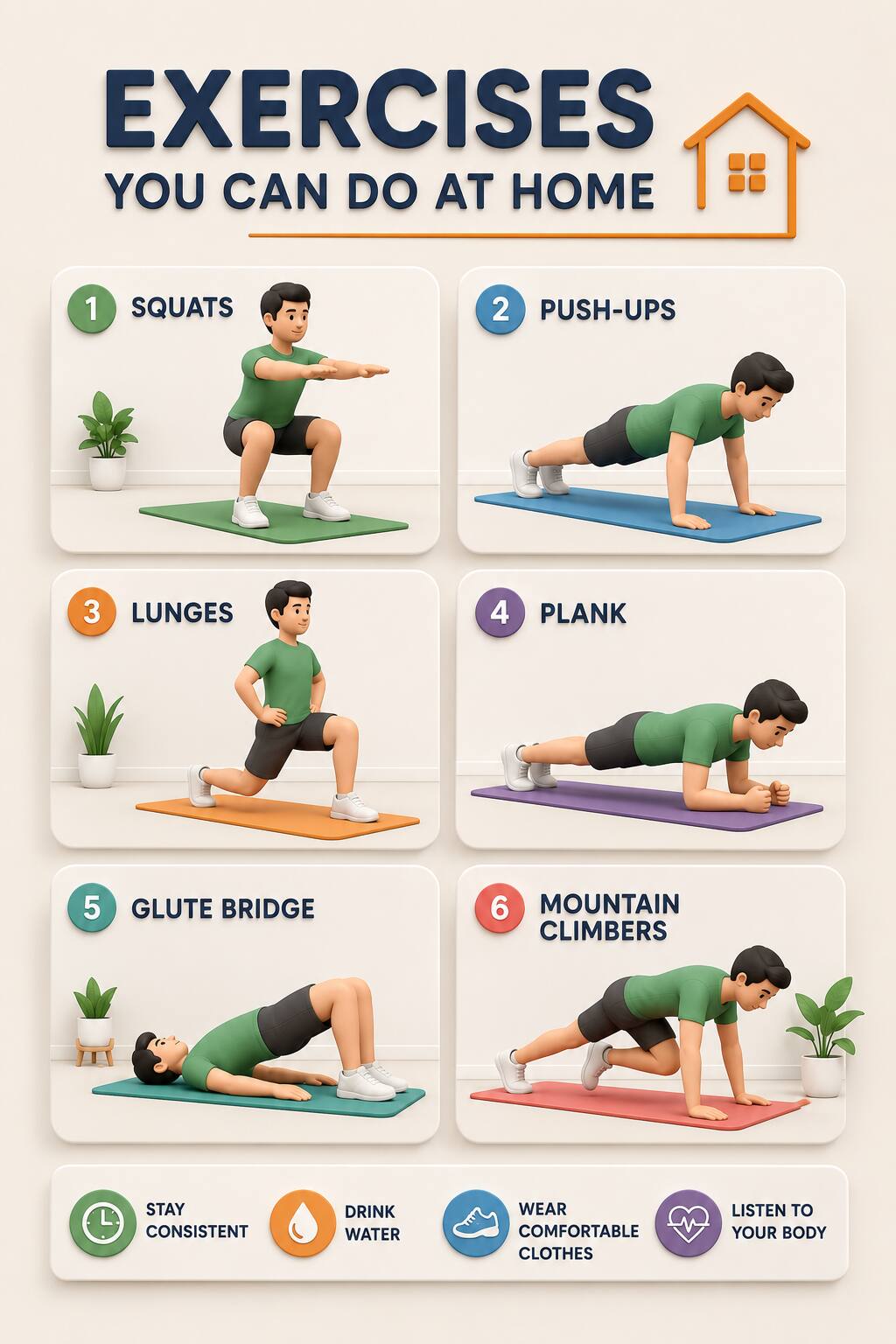 Exercises you can do at home