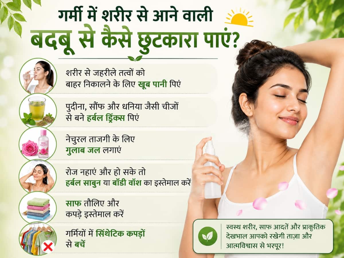 गर्मी में शरीर से आने वाली बदबू