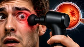 What happens when you use massage gun near your eye? Risk of vision loss