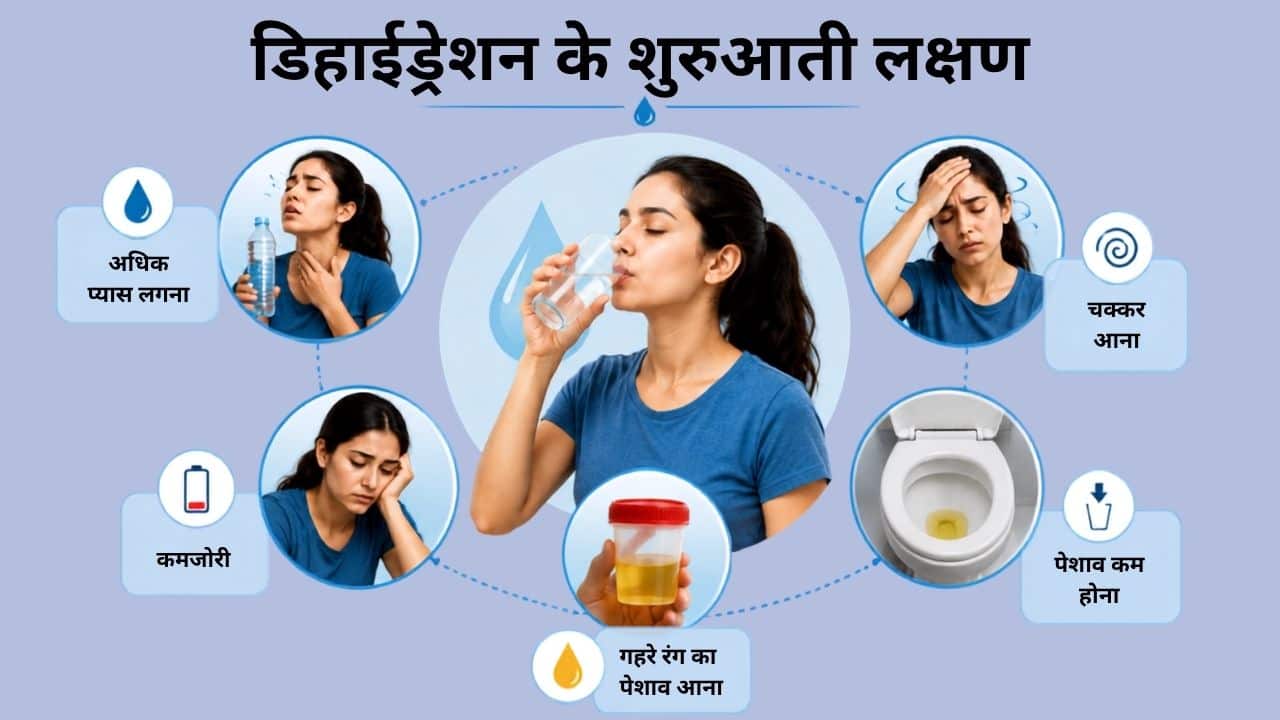 डिहाइड्रेशन के शुरुआती लक्षण (Image Credit- ChatGPT)